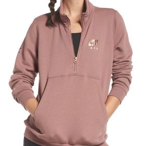 Nike Rose Gold Quarter Zip Fleece